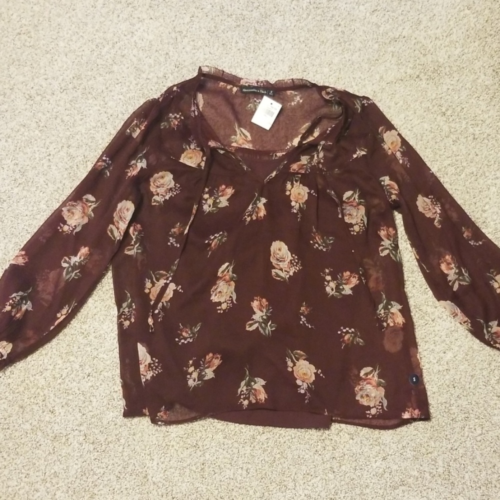 NWT Abercrombie & Fitch boho blouse with slip tank